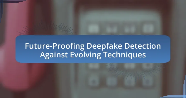 Future-Proofing Deepfake Detection Against Evolving Techniques