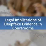 Legal Implications of Deepfake Evidence in Courtrooms