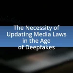 The Necessity of Updating Media Laws in the Age of Deepfakes