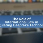 The Role of International Law in Regulating Deepfake Technology