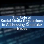 The Role of Social Media Regulations in Addressing Deepfake Issues