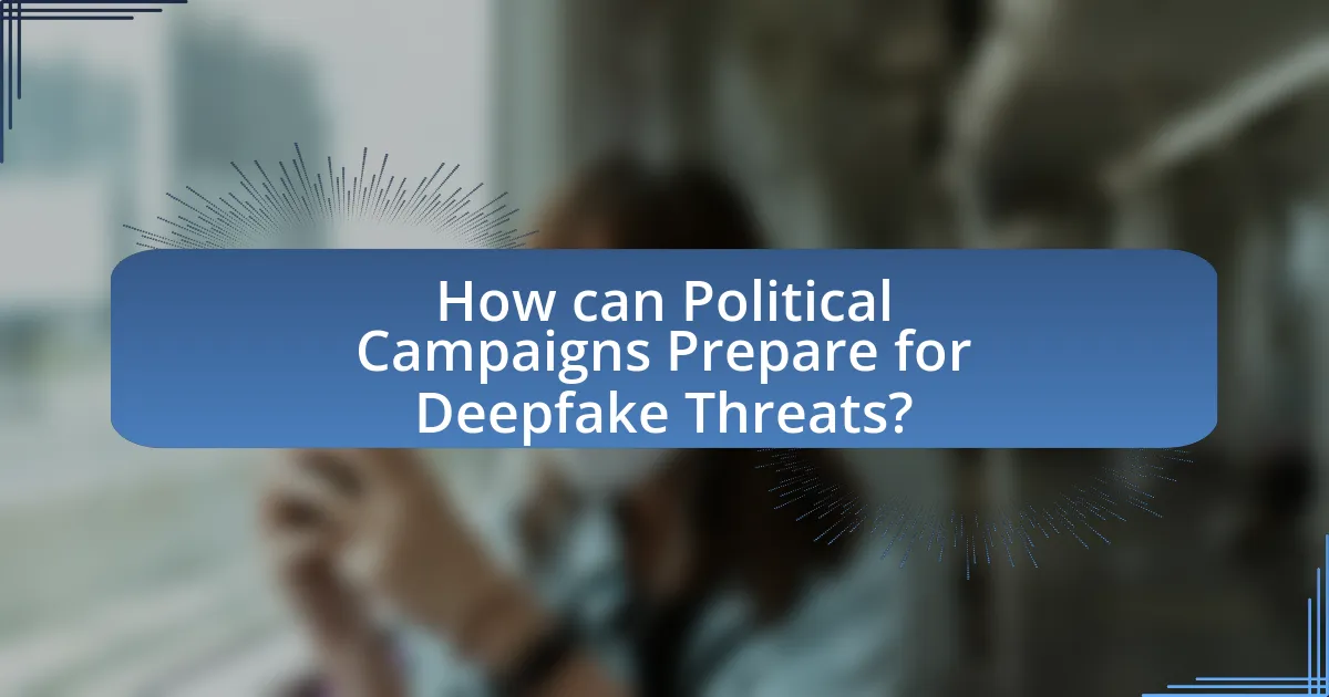 How can Political Campaigns Prepare for Deepfake Threats?