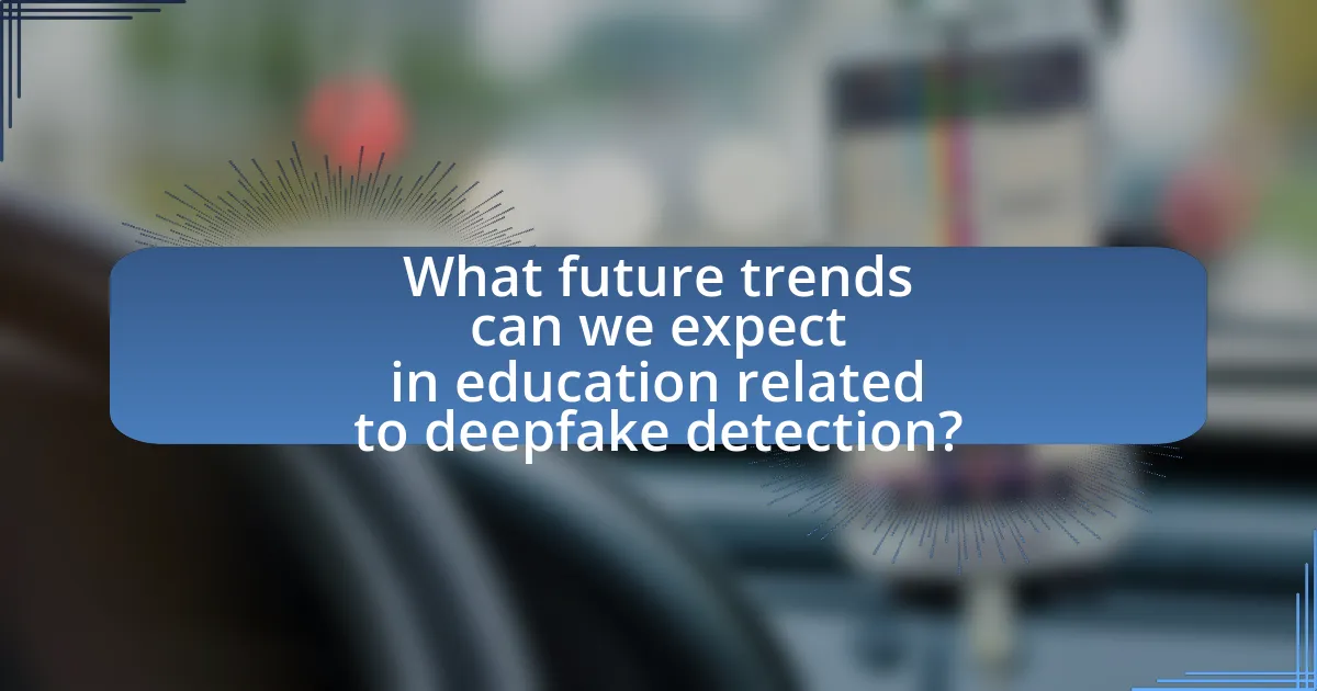 What future trends can we expect in education related to deepfake detection?
